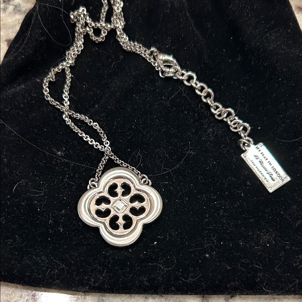 My Flat in London Silver Clover Pendant Necklace